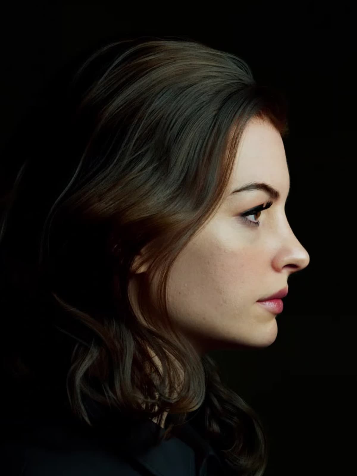 Anne Hathaway side portrait