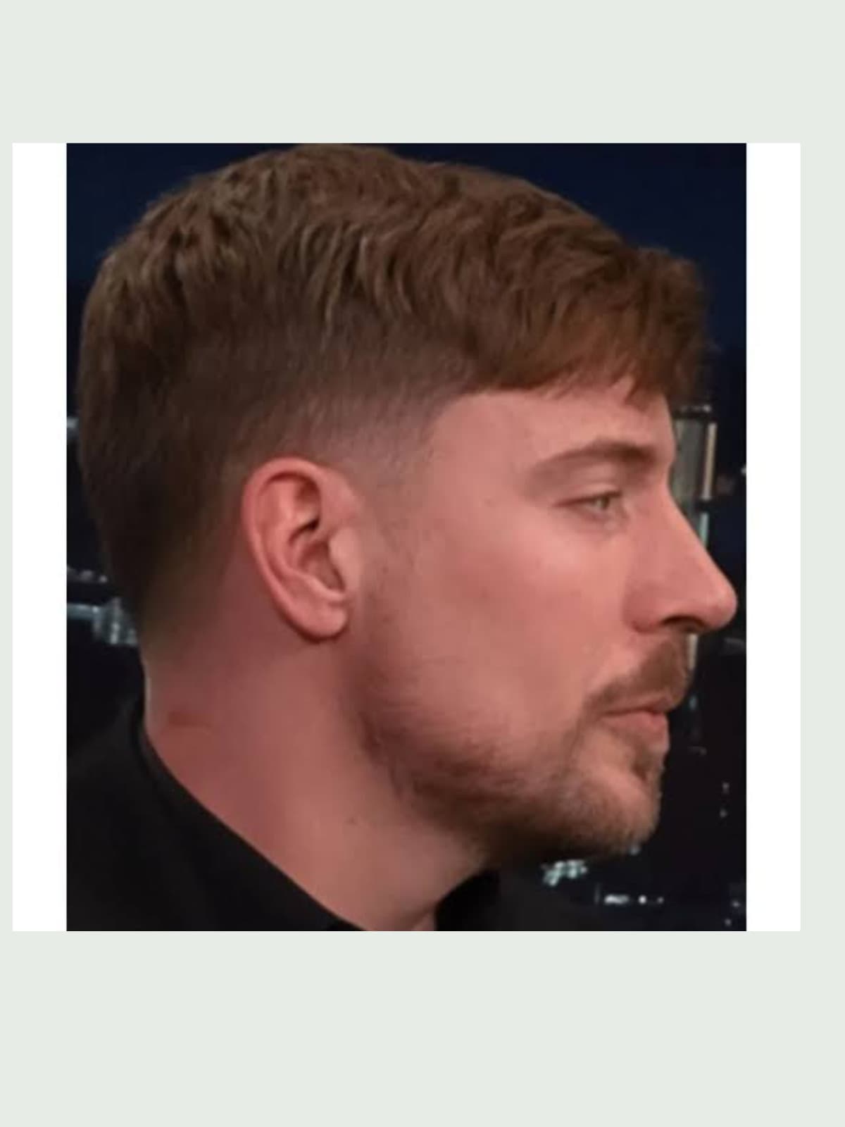 Jimmy “MrBeast” Donaldson side portrait