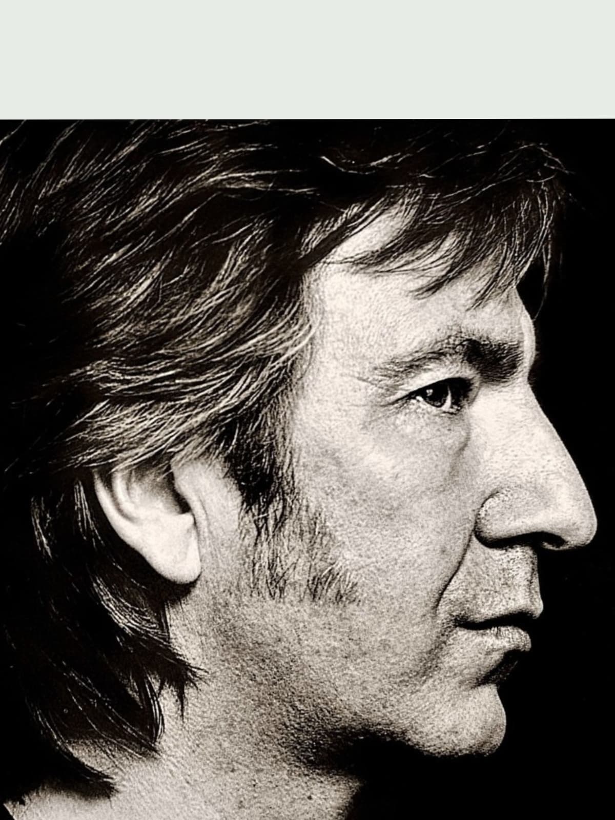 Alan Rickman side portrait
