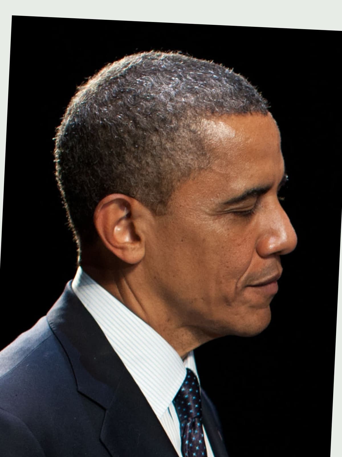 Barack Obama side portrait