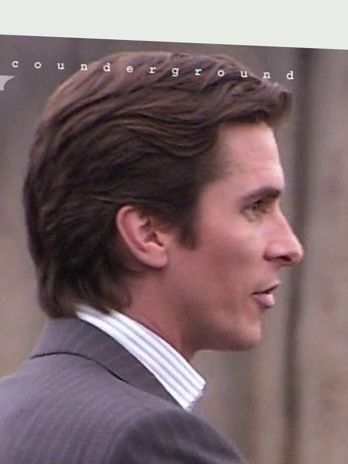 Christian Bale side portrait