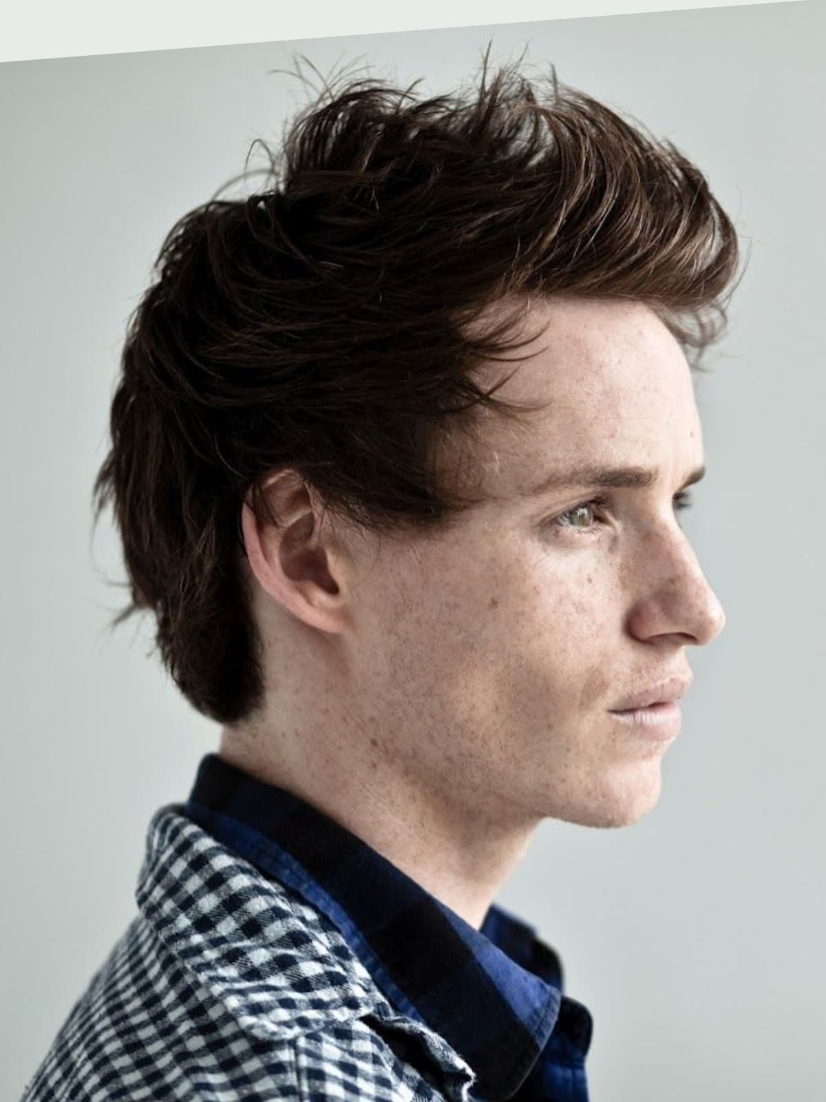 Eddie Redmayne side portrait