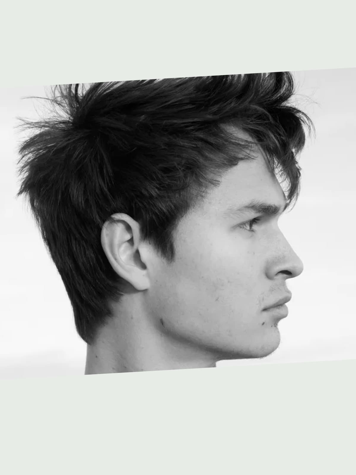 Ansel Elgort side portrait