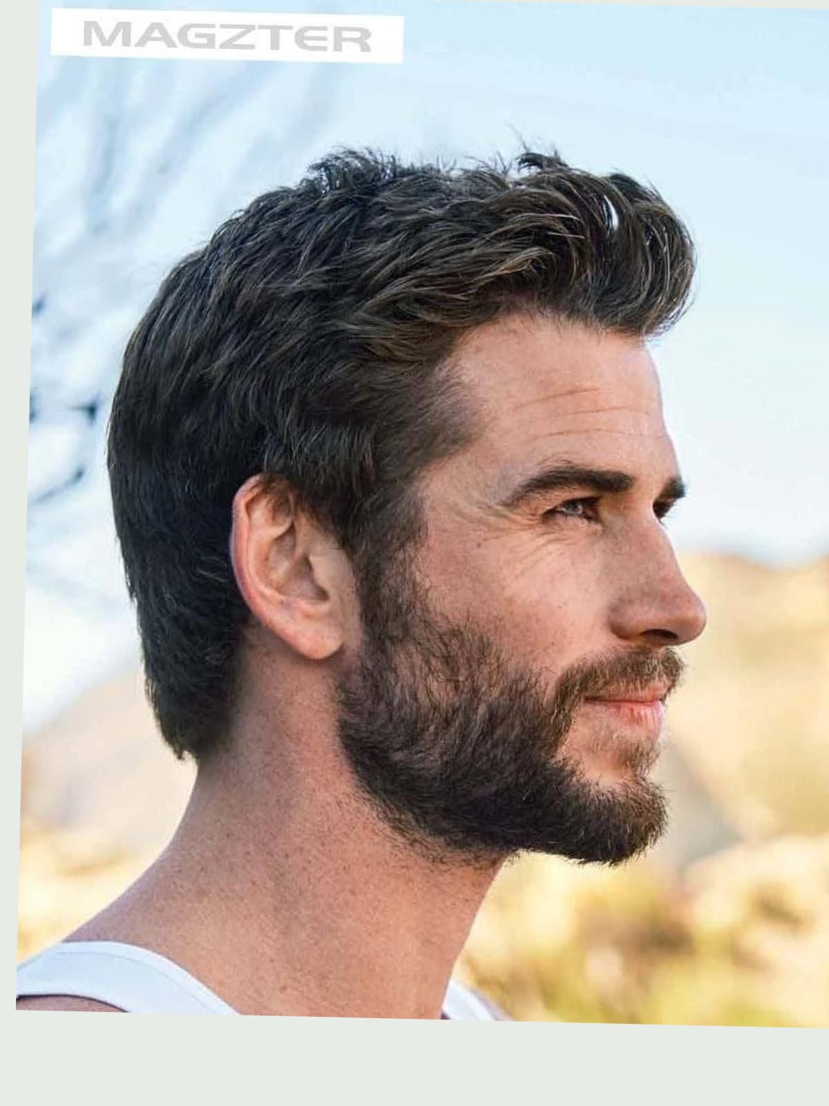 Liam Hemsworth side portrait