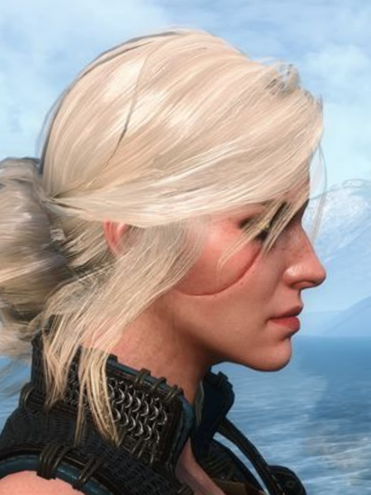 Ciri (Cirilla Fiona Elen Riannon, The Witcher) side portrait