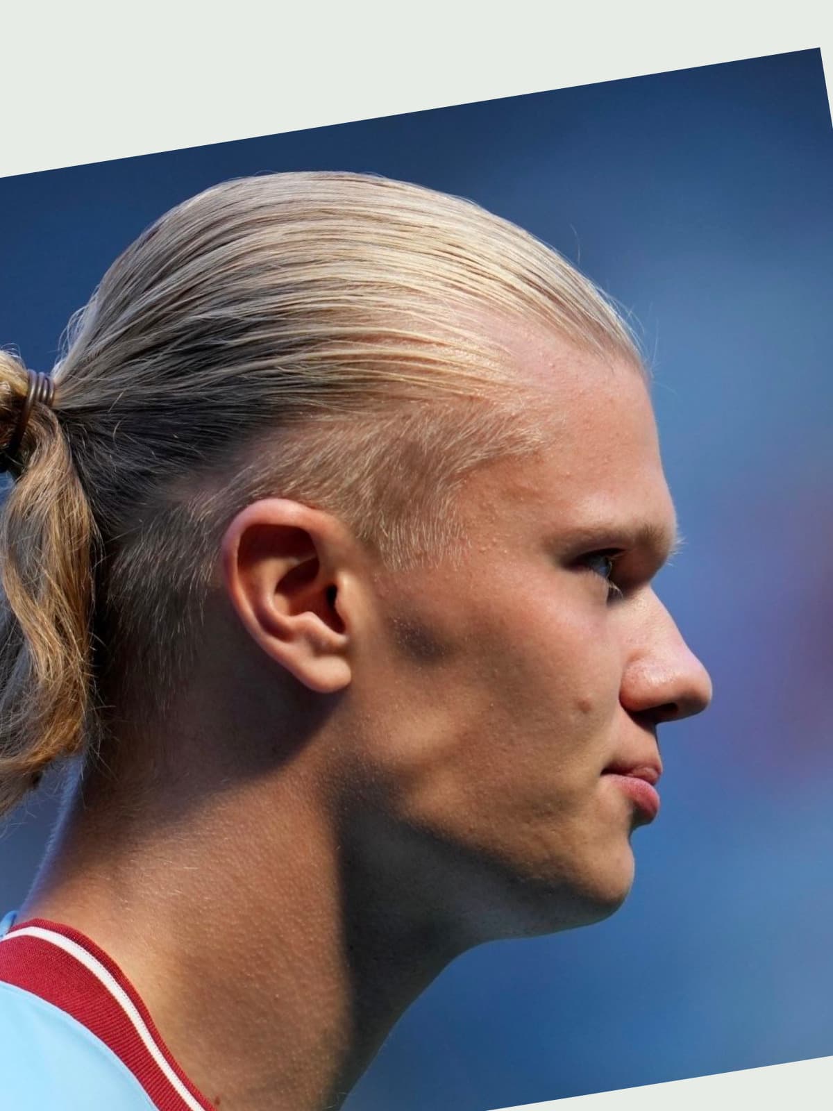 Erling Haaland side portrait