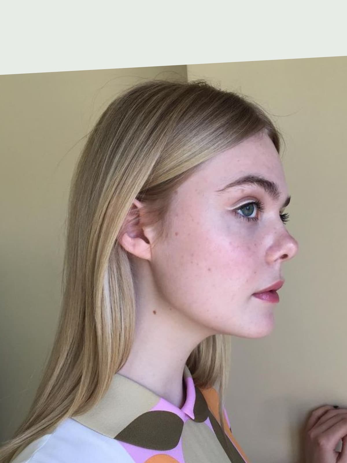 Elle Fanning side portrait