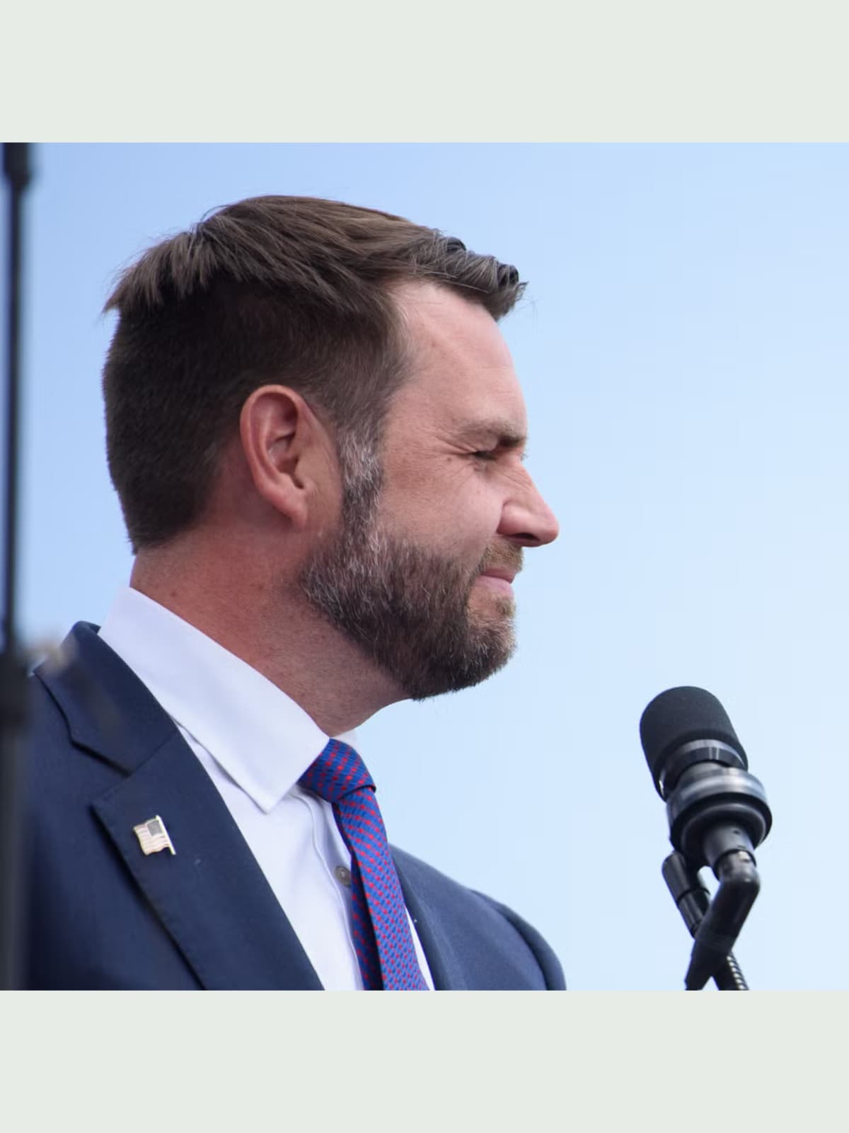 J D Vance side portrait