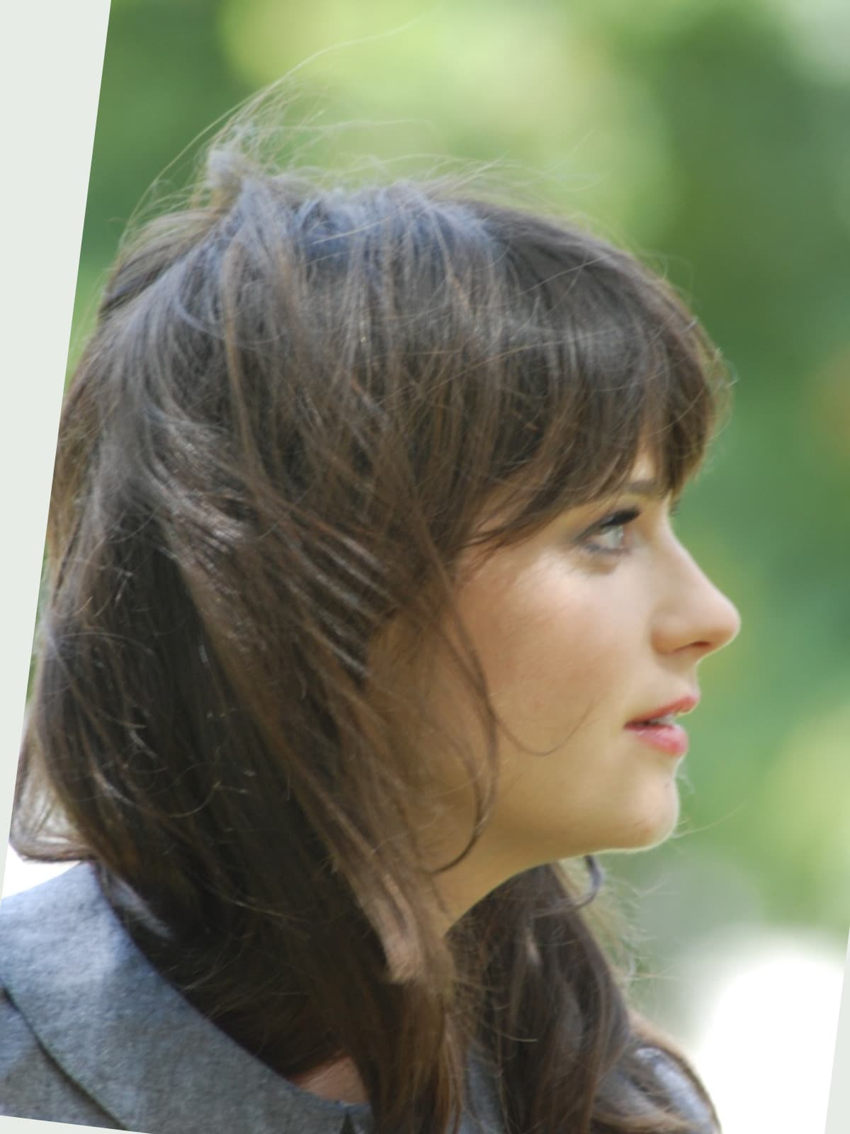 Zooey Deschanel side portrait