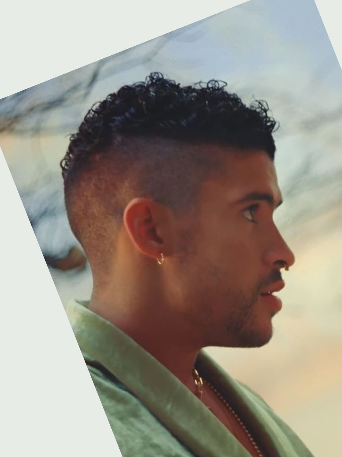 Bad Bunny side portrait