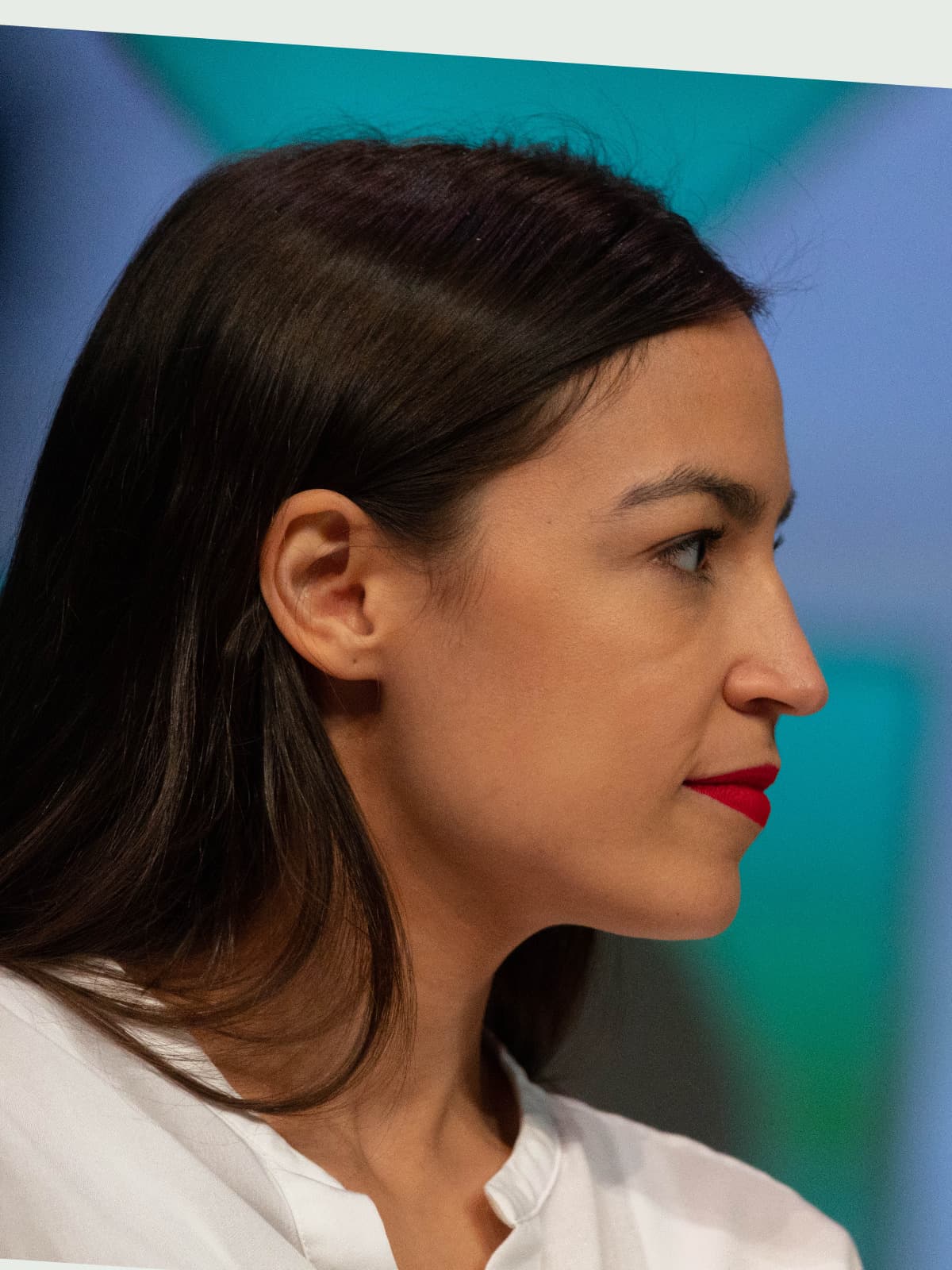 Alexandria Ocasio-Cortez side portrait