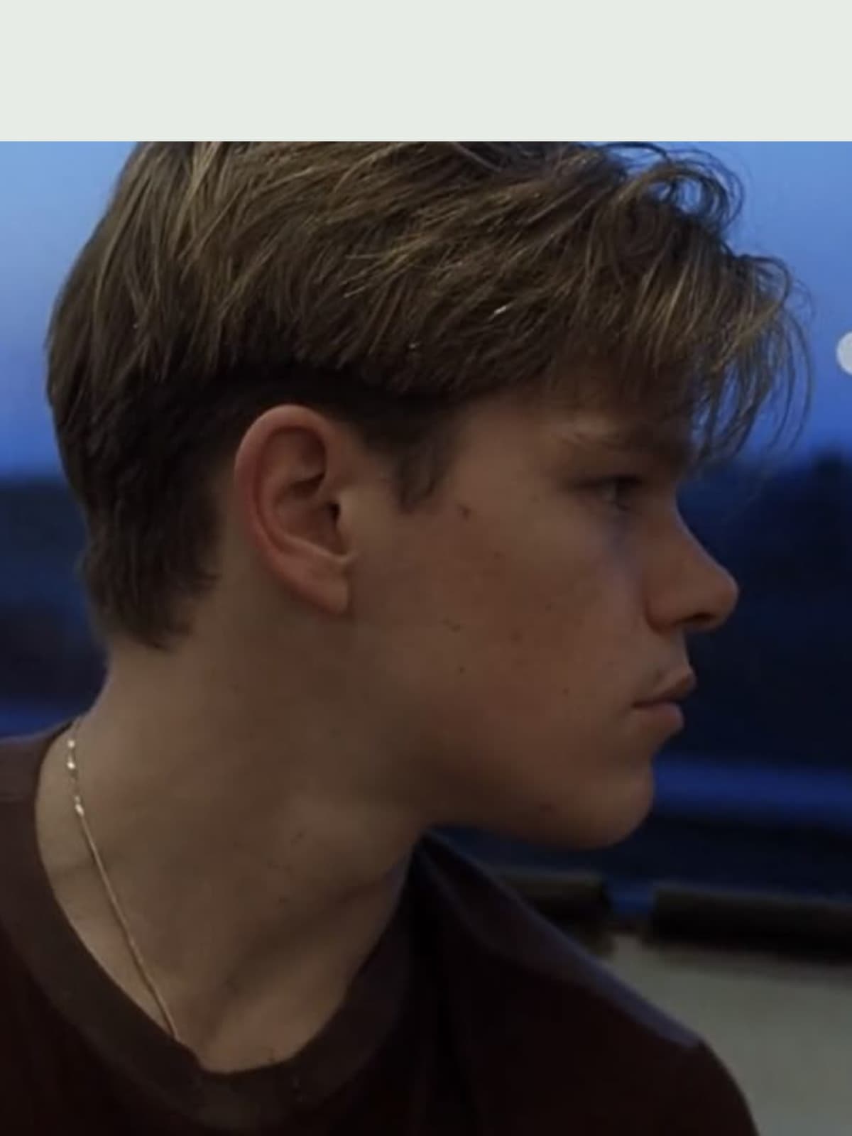 Matt Damon side portrait