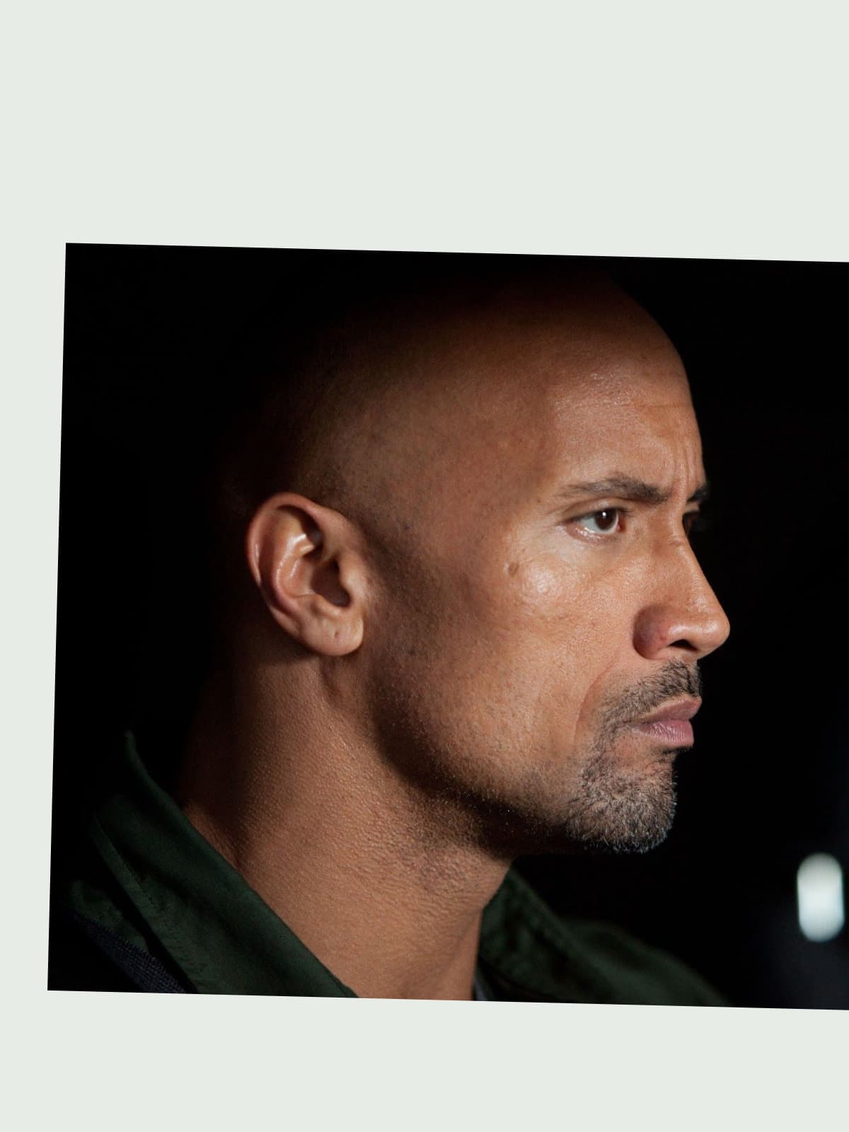 Dwayne (The Rock) Johnson side portrait