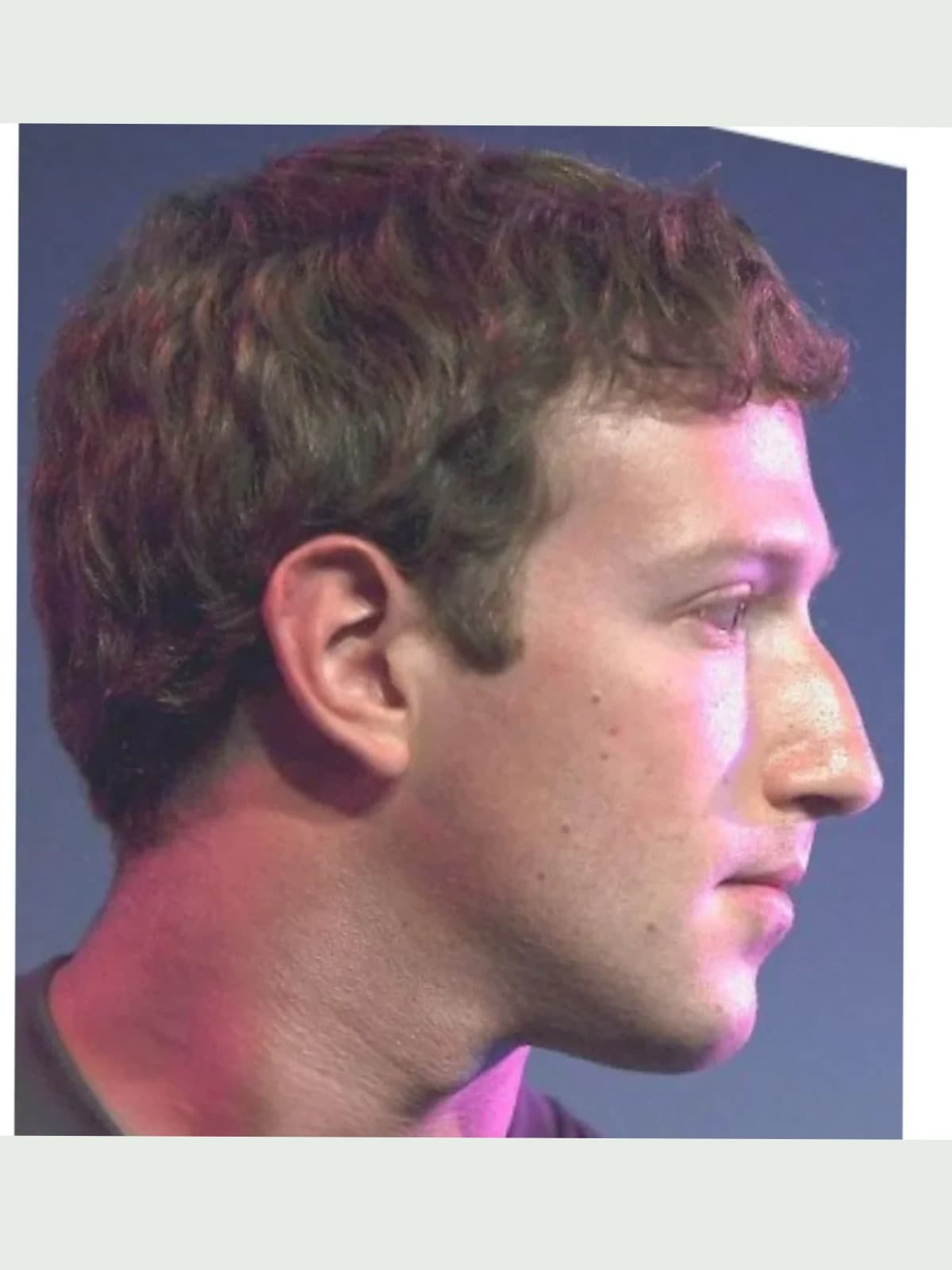 Mark Zuckerberg side portrait