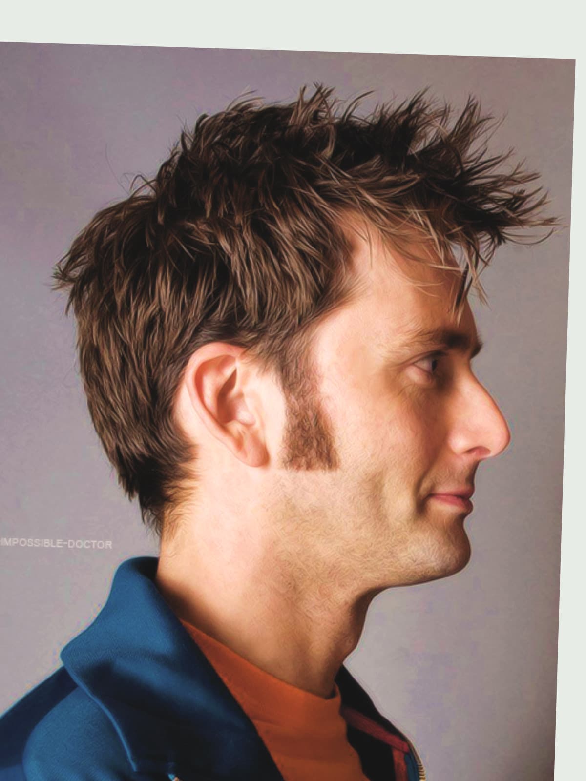 David Tennant side portrait
