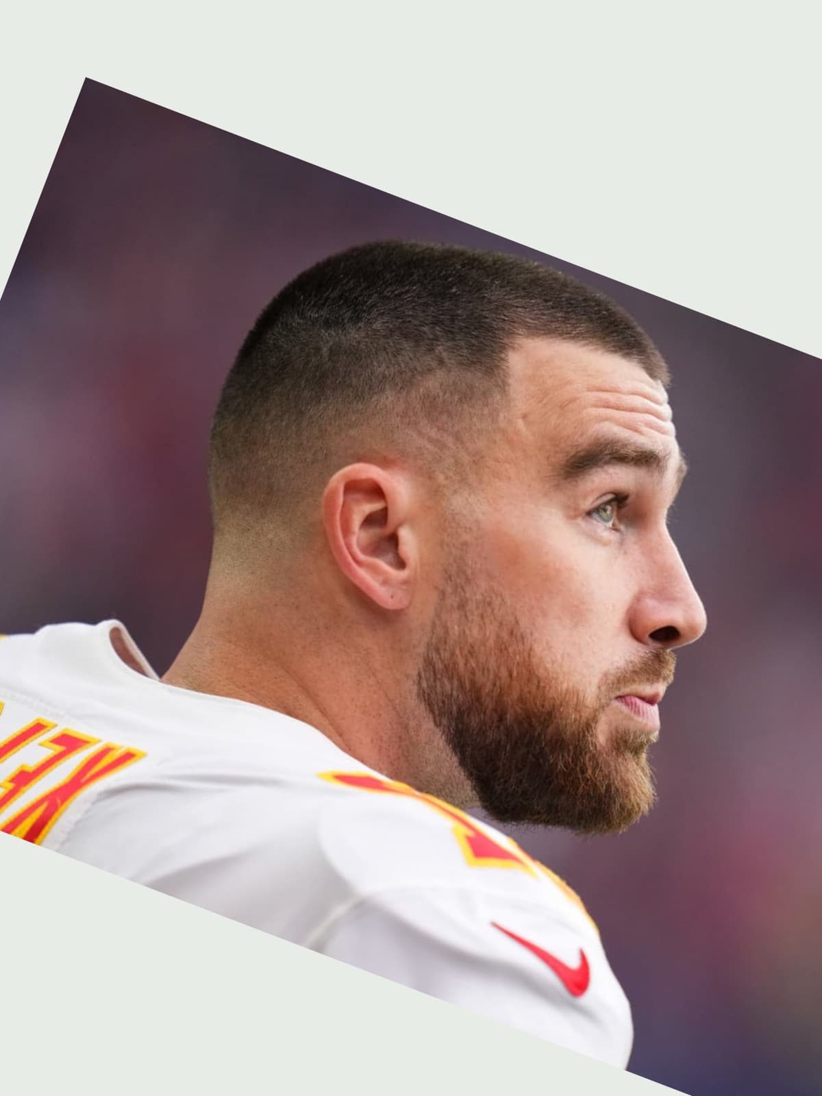 Travis Kelce side portrait