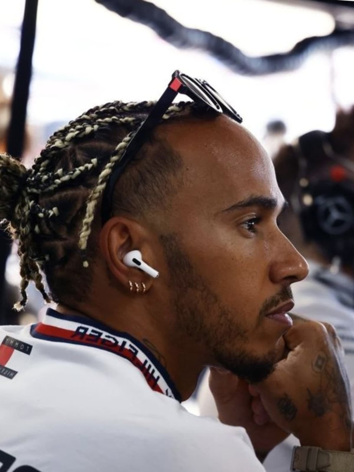 Lewis Hamilton side portrait